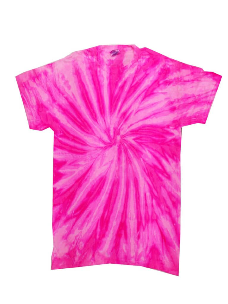 Neon Pink Twist Tie-Dye T-Shirts Adult | Zandy's Bargains