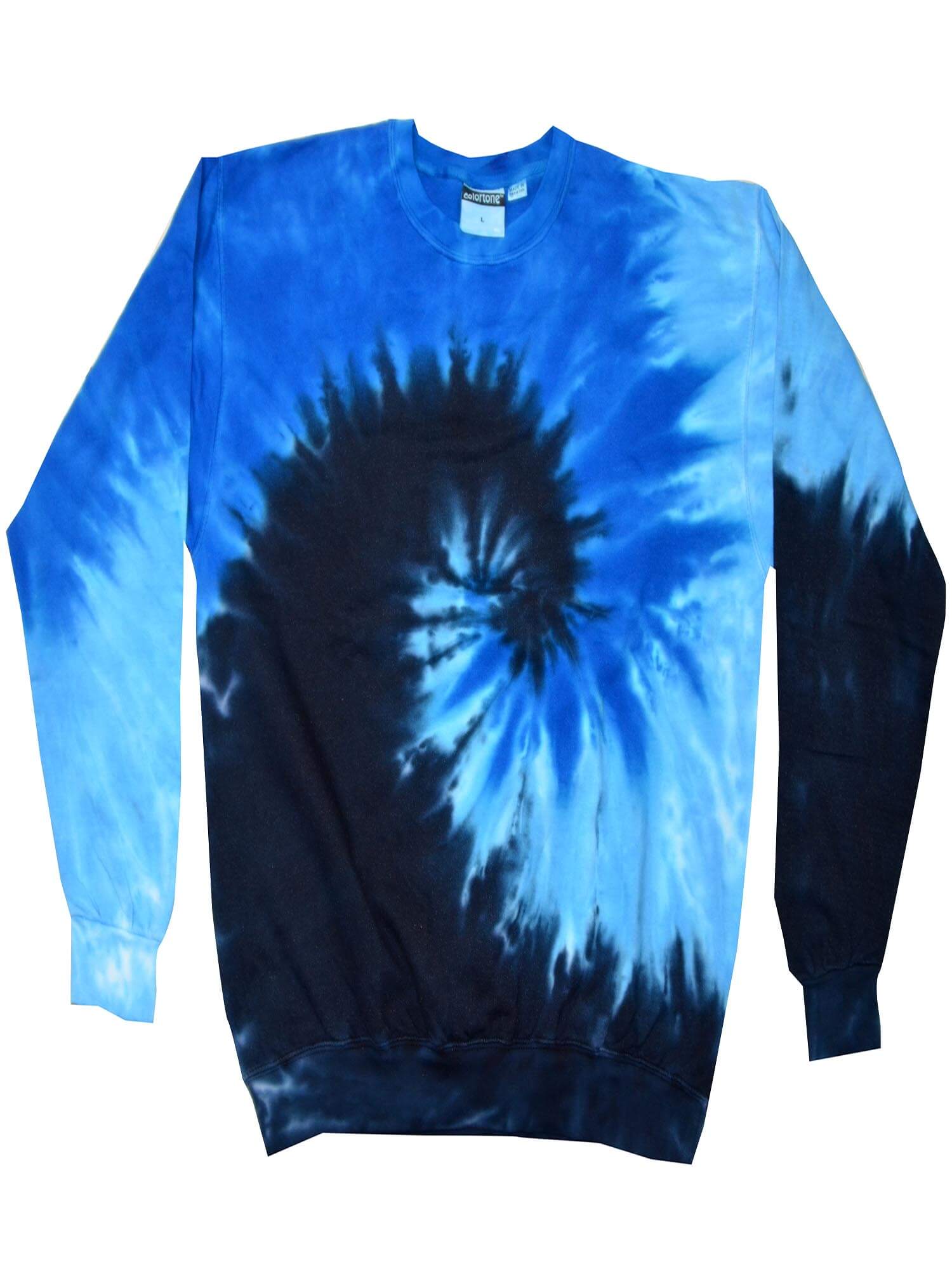 blue tie dye crewneck