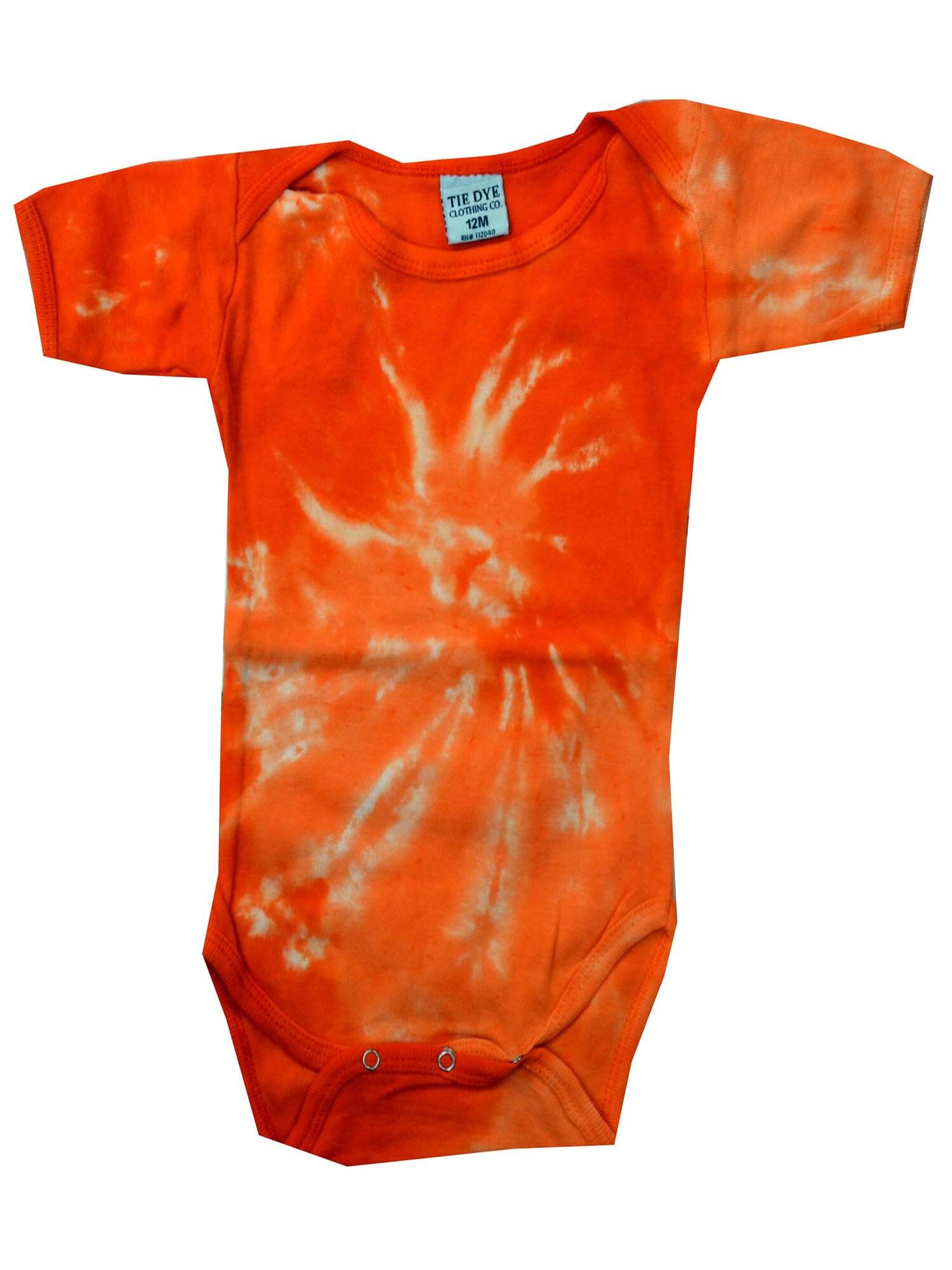 Orange TieDye Baby Bodysuit Onesies Zandy's Bargains