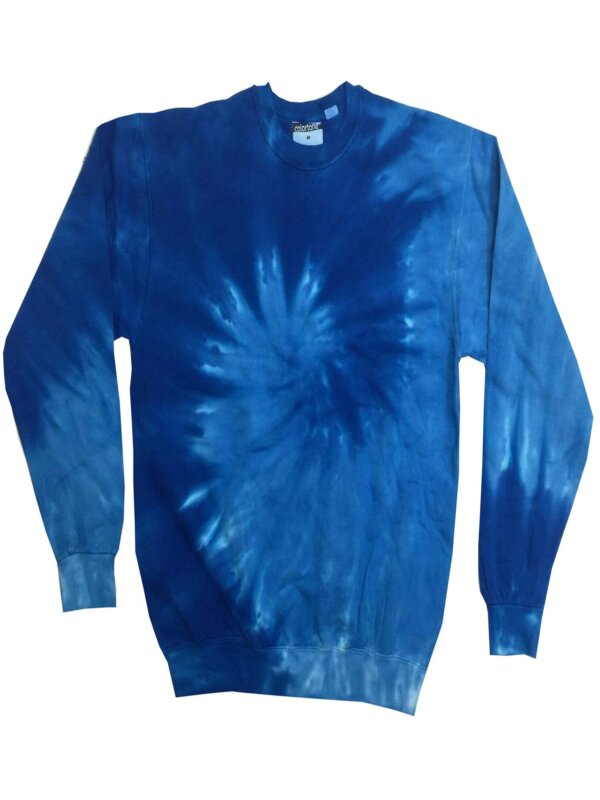 Blue Tie-Dye Crew Neck Sweatshirt 