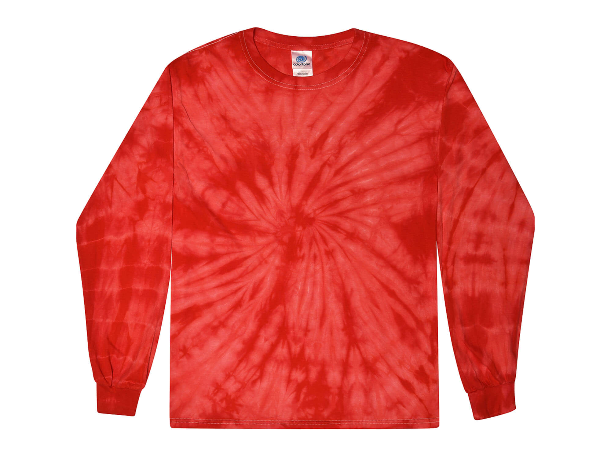 Red Tie-Dye Long Sleeve Shirts Adult | Zandy's Bargains